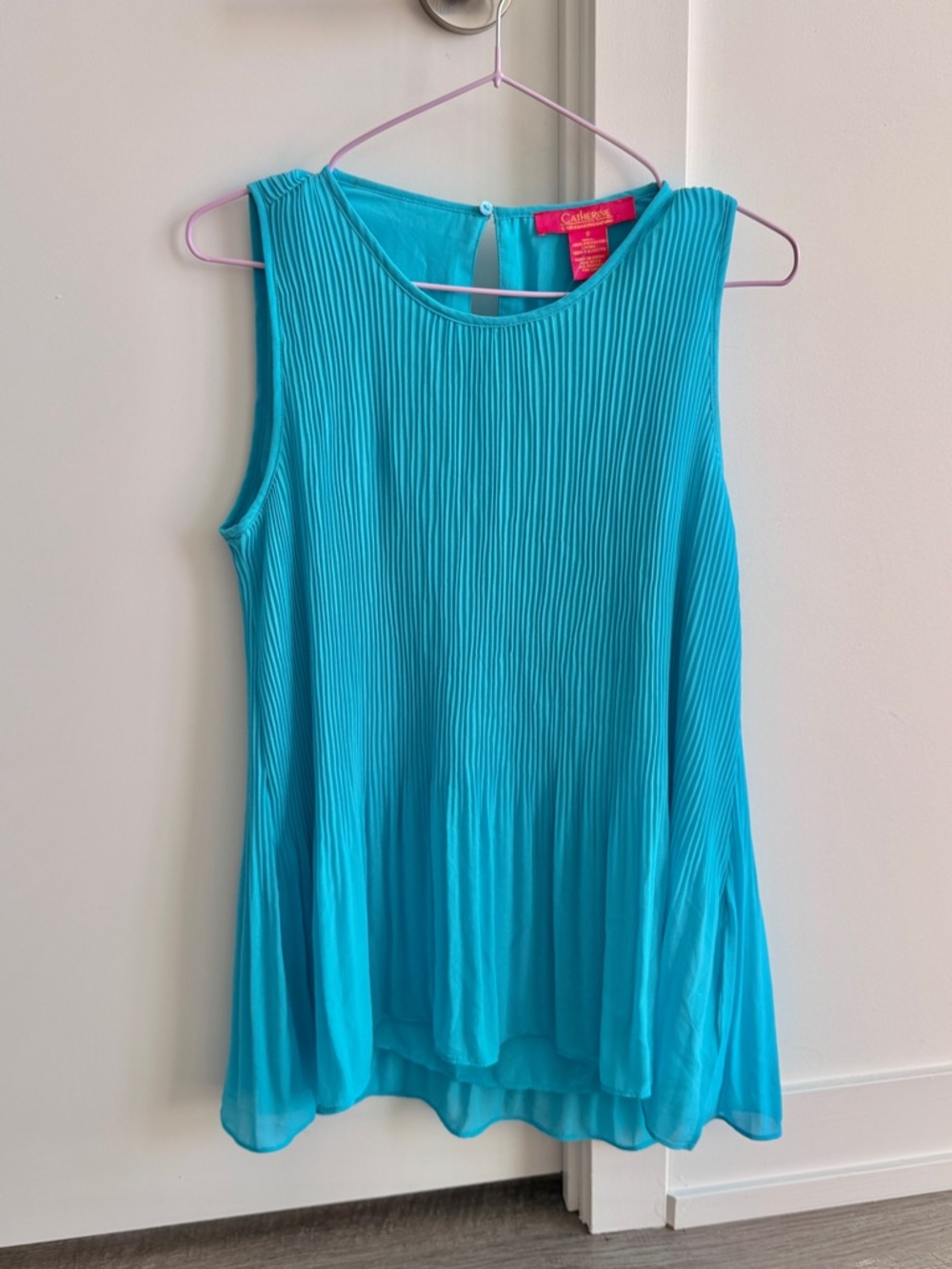 Teal Pleated Long Top